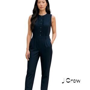 J. Crew Navy Sleeveless Jumpsuit